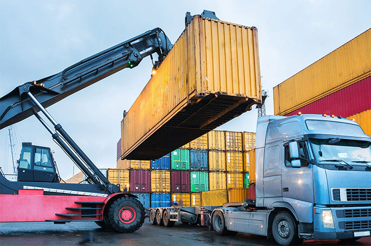 Container loading operations at our facility